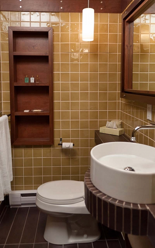 Salle de bain de la chambre La Verrière de l'Auberge du Chemin Faisant